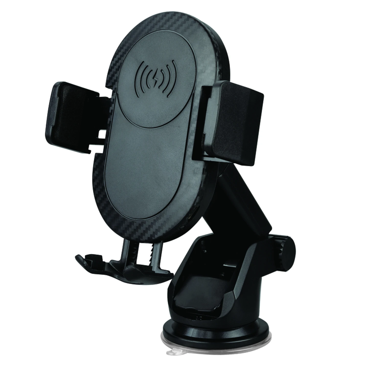 Black Dashboard Wireless Charger And Phone Holder For All Mobile Devices