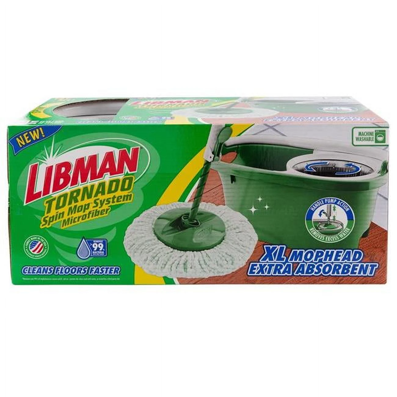 Tornado Spin Mop System With Bucket - 14 In. Microfiber Mop Head