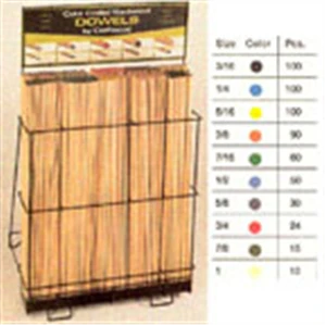 Cindoco Wood Products 36010215 Dowel Rod Hardwood 48" X 1/4" Color Coded Light Green