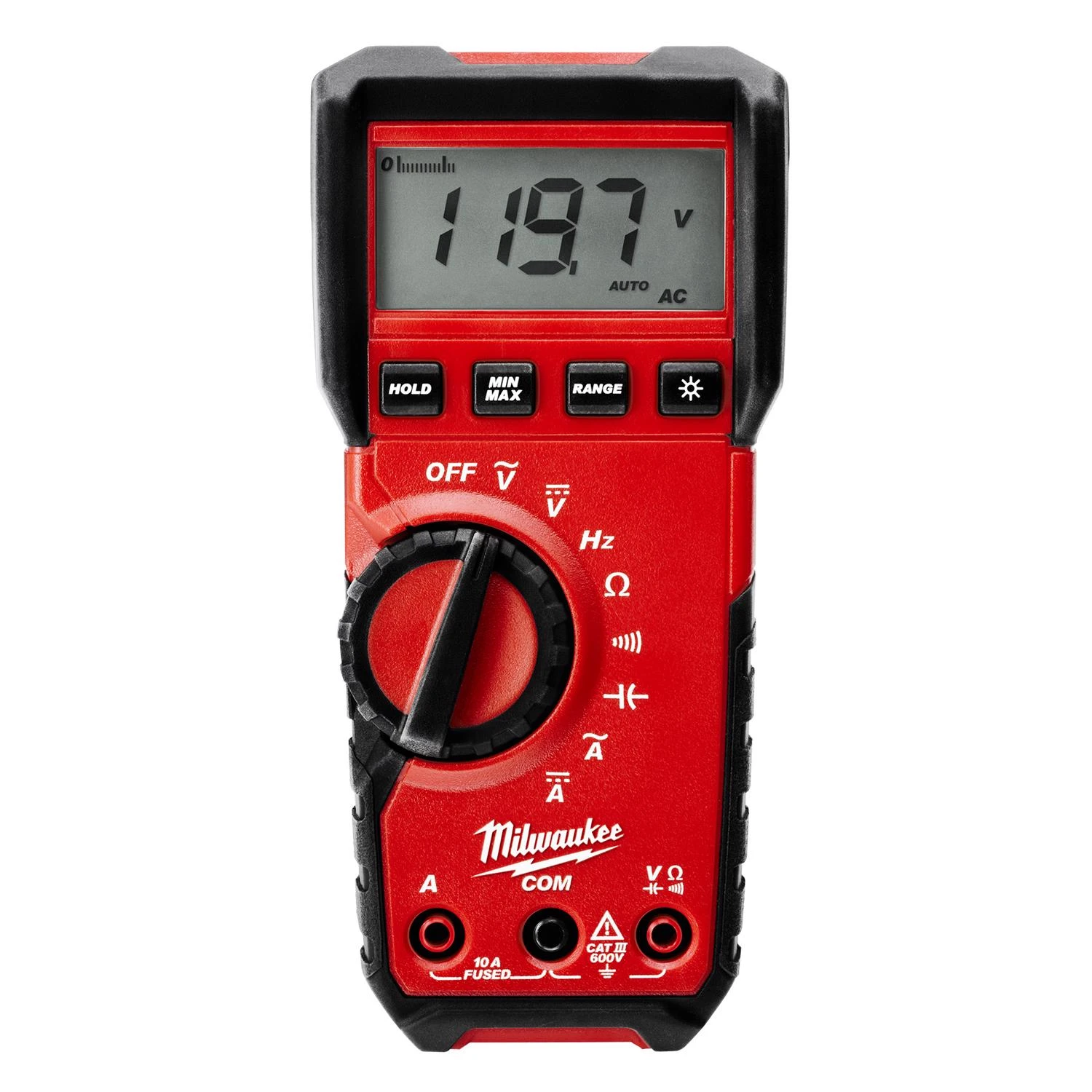 Milwaukee Digital Multimeter 2216-20, True Rms, Cat Iii 600v, 10a Ac/dc, 1 Pk