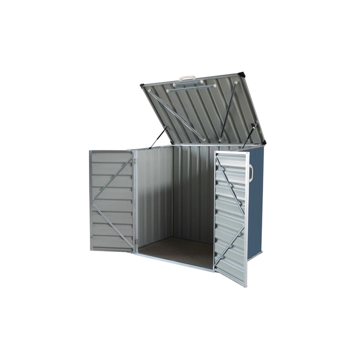 5 Ft. X 3 Ft. Metal Horizontal Storage Shed Without Floor Kit - Gray
