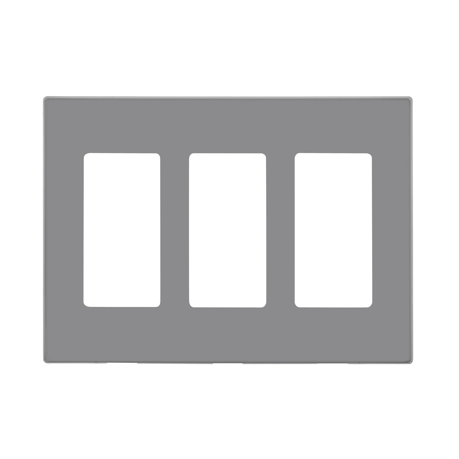 Leviton Decora Light Gray 3 gang Polycarbonate Decorator Screwless Wall Plate 1 pk