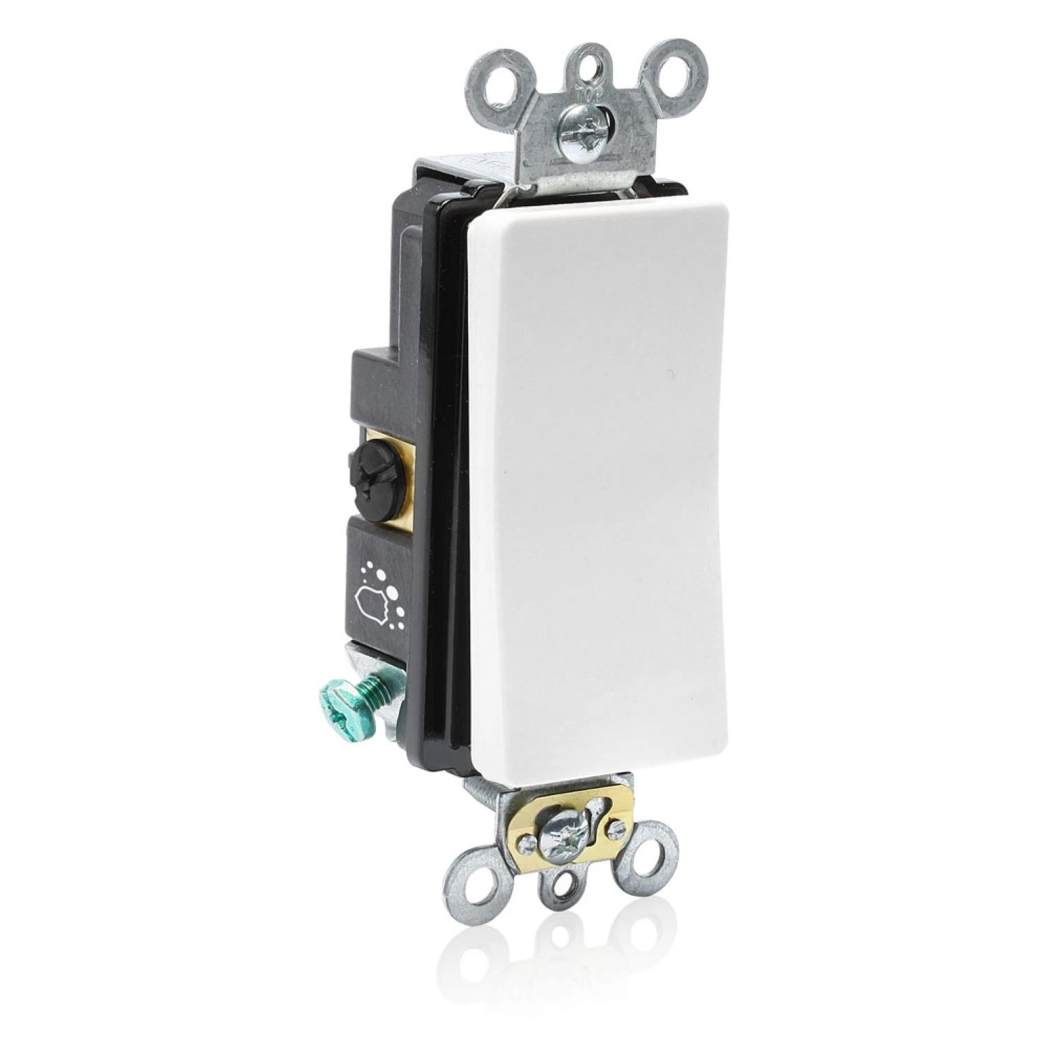 Decora Plus 20-Amp 120/277-Volt Antimicrobial Treated Plus 3-Way Rocker Switch, White
