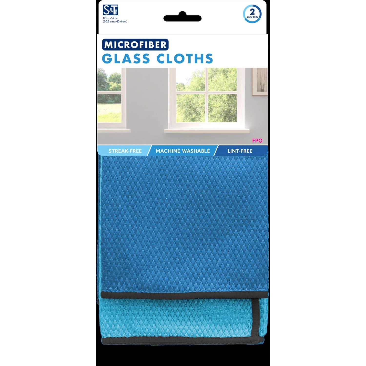 1025310 12 x 16 in. Microfiber Cleaning Cloth - 2 per Pack - Pack of 4