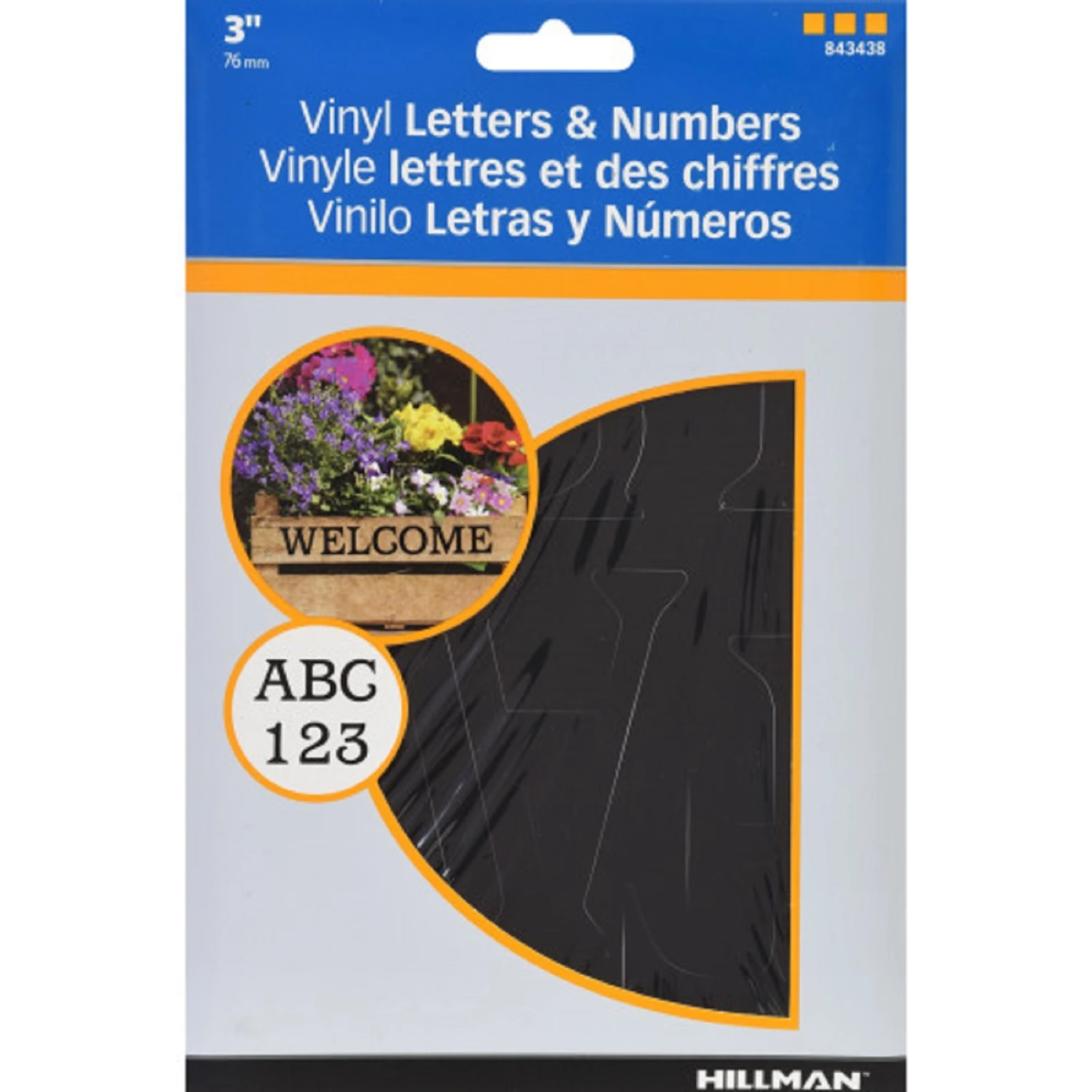 3 In. Black Vinyl Self-adhesive Letter And Number Set 0-9, A-z, 91 Pieces