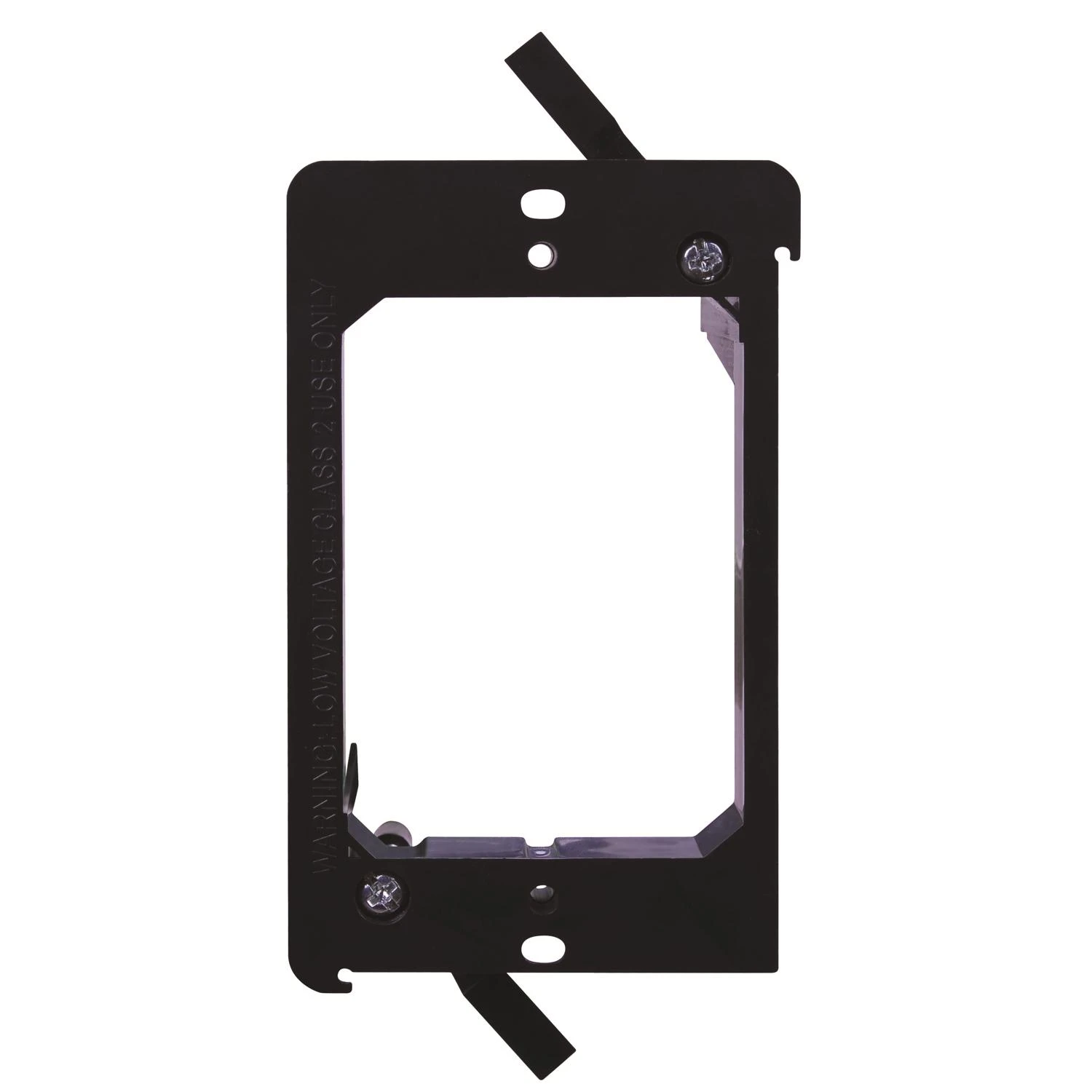 Old Work Rectangle Pvc 1 Gang Low Voltage Mounting Bracket - Black