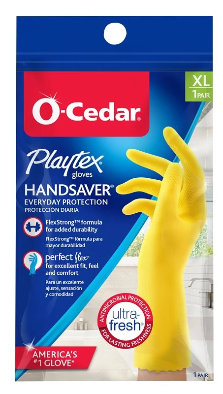 Playtex Handsaver Extra Large Cleaning Gloves 6 Pk, Model 163670, Reusable With Cotton Lining