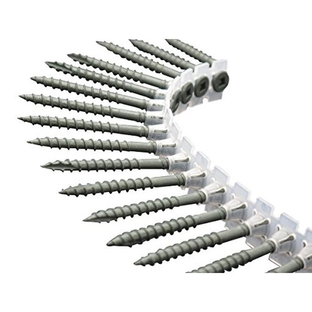 #8 x 3 in. Square Drive Flat Head Exterior Collated Deck Screws (800 per Box)