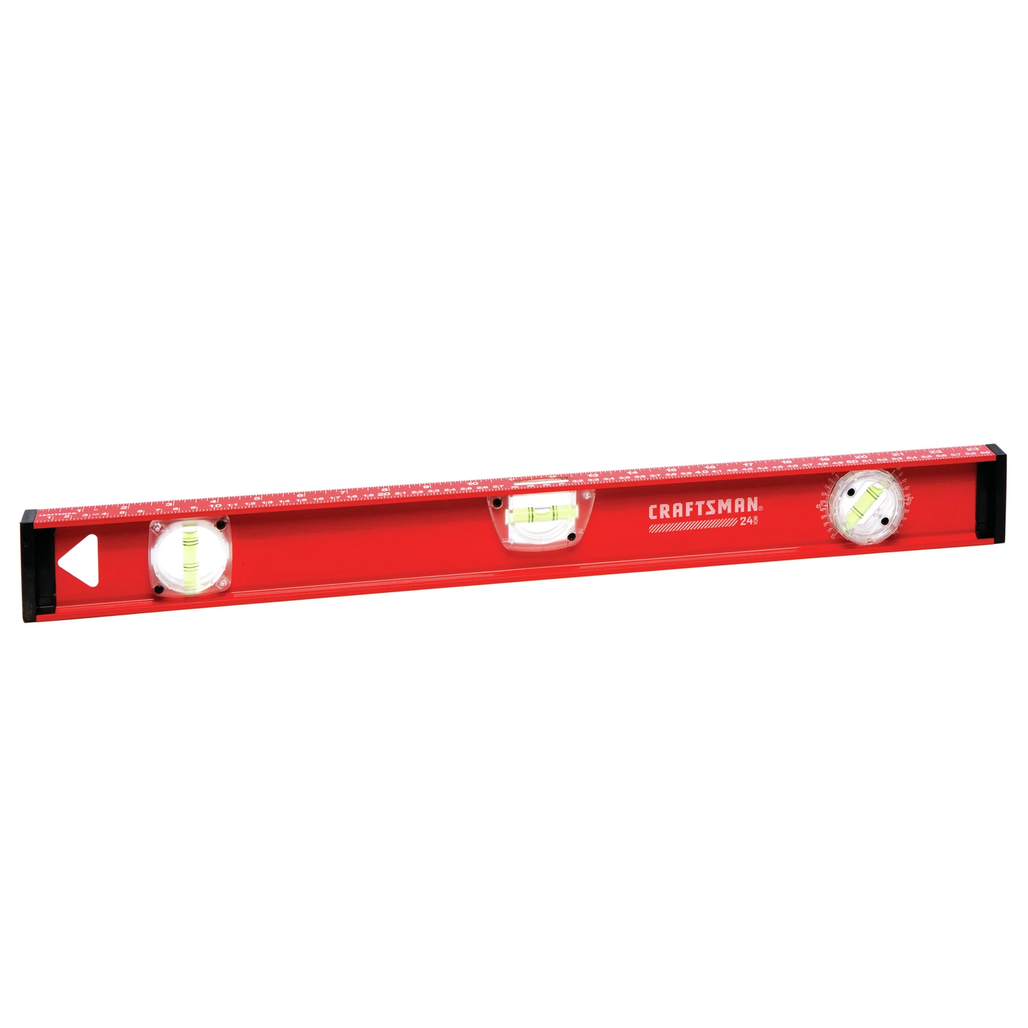 24 In. Heavy Duty Aluminum I-beam Level With 3 Vials And 180 Degree Rotating Vial