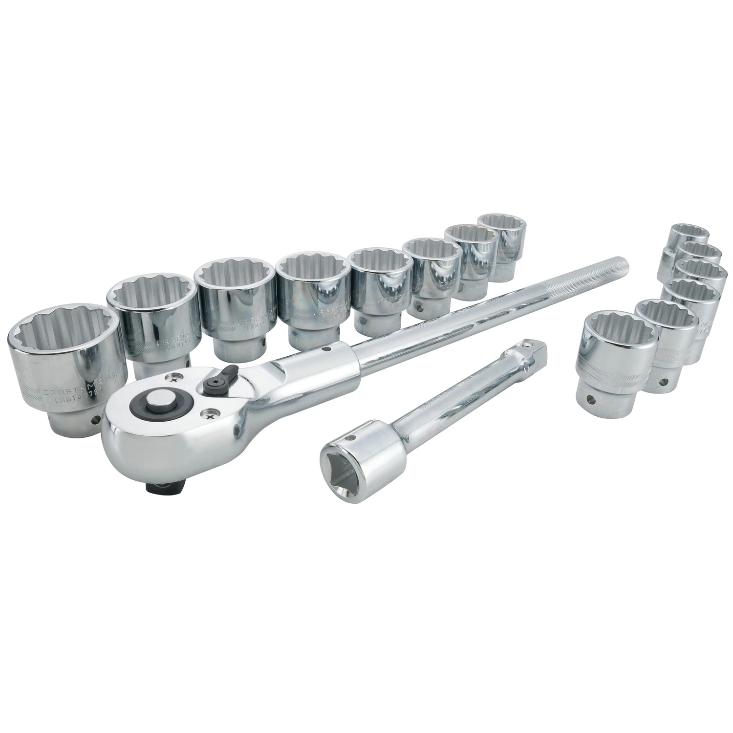 3/4 In. Drive Sae 12 Point Socket And Ratchet Set 16 Piece