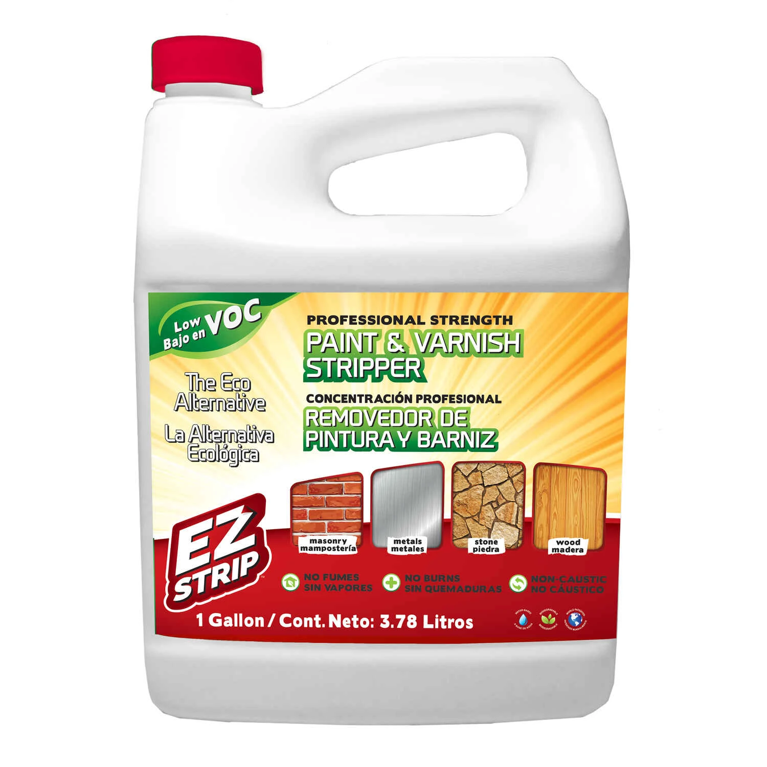 Ez Strip Paint And Varnish Stripper 1 Gallon - Professional Strength Gel Formula
