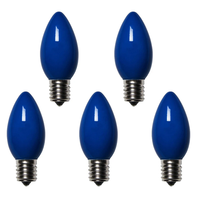 C9 Blue Replacement Christmas Light Bulbs 25 Count 0.08 Ft.