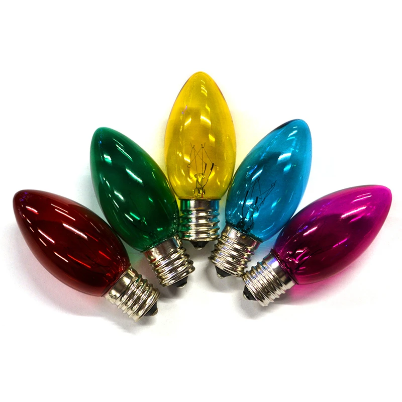 C9 Multicolored Replacement Christmas Light Bulbs 25 Count 0.08 Ft.