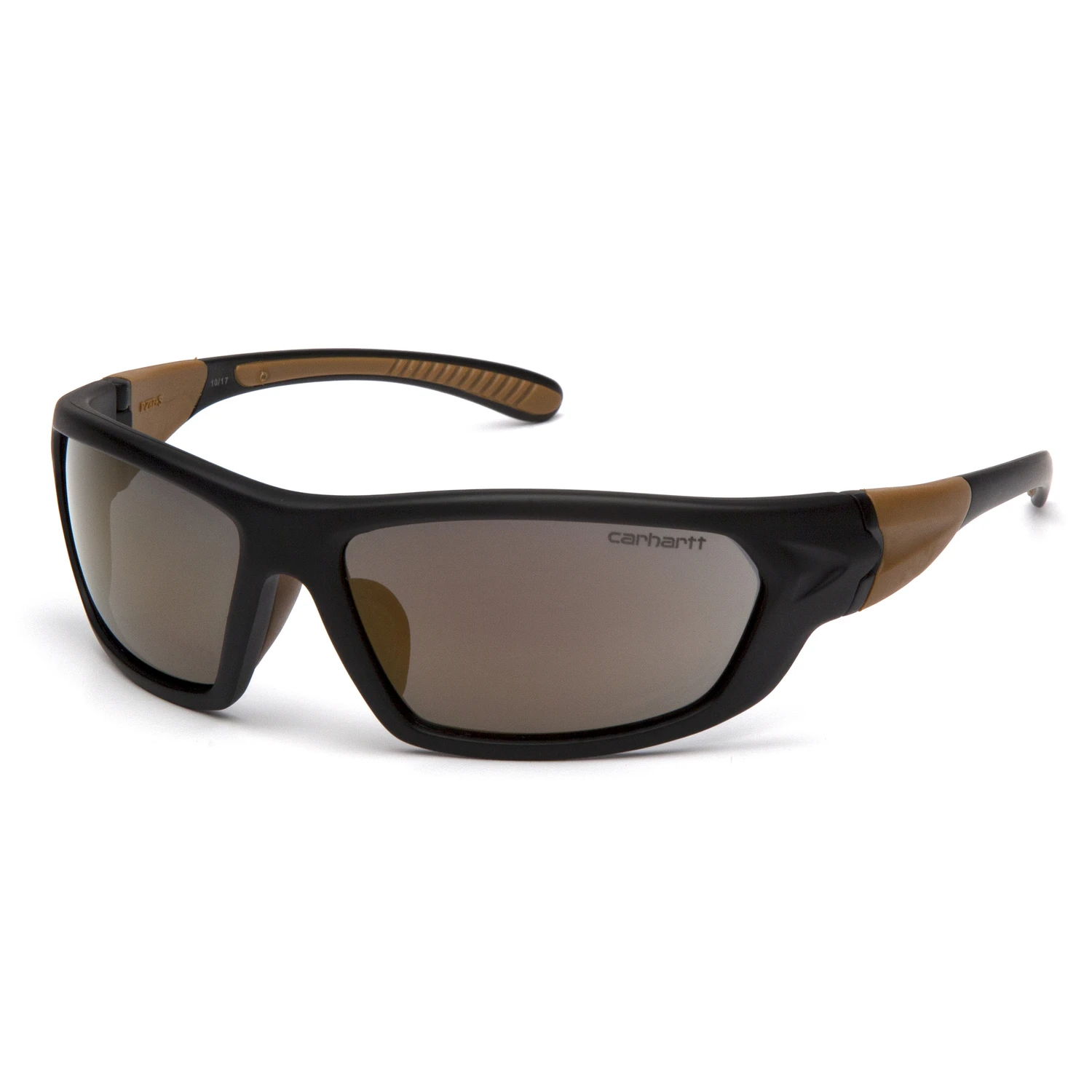 Carbondale Anti-fog Safety Glasses Black/tan Frame Antique Mirror Lens