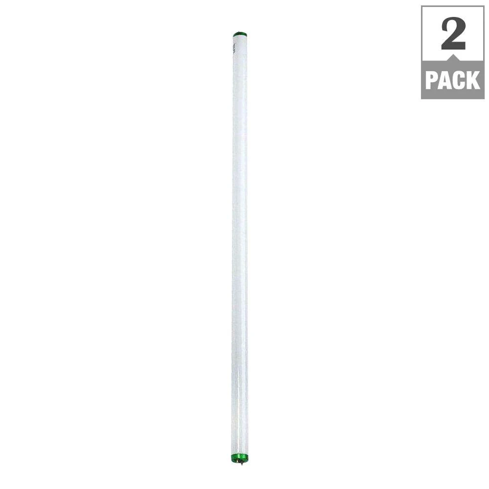 Philips 32W 48 In. Bright White T8 Medium Bi-Pin Fluorescent Tube Light Bulb (2-Pack)