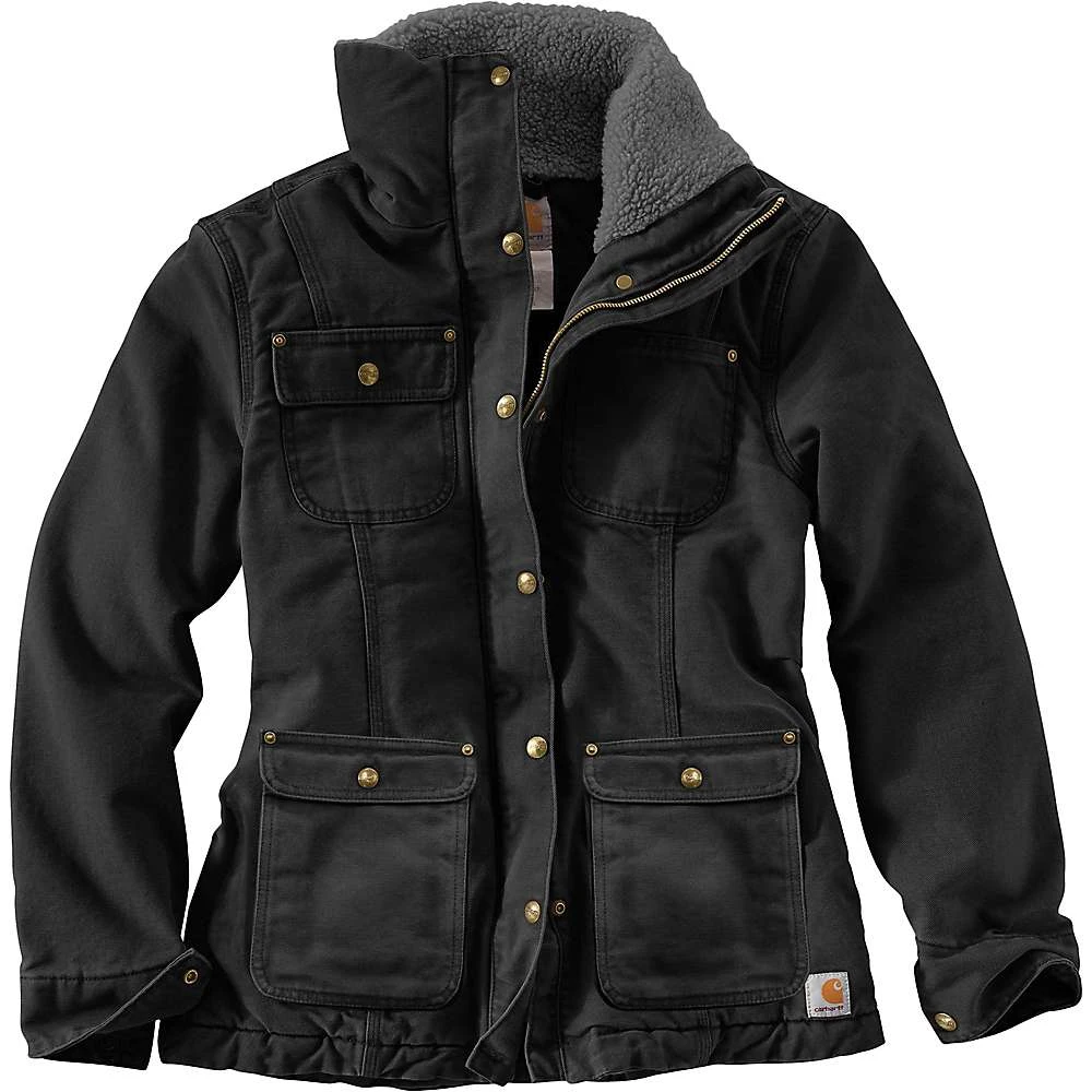 Women's Weathered Duck Wesley Coat - Xxl - Black