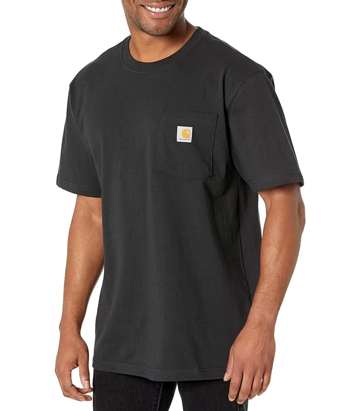 Men's Big & Tall Loose Fit Heavyweight Camo Logo Graphic T-shirt - Black