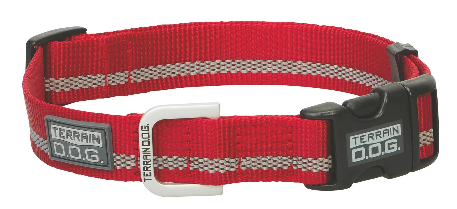 D.o.g. Reflective Snap-n-go Adjustable Nylon Dog Collar, Red, Small