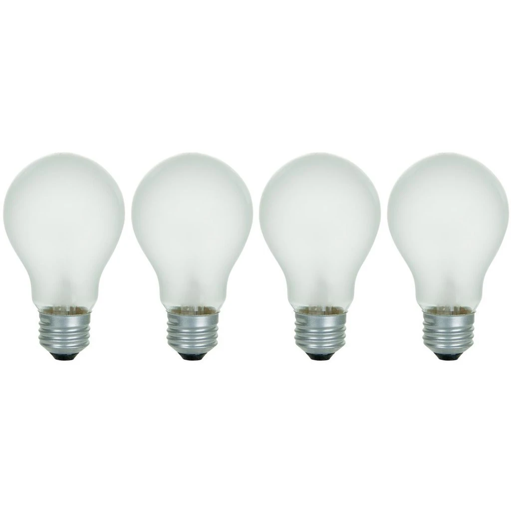 4PK - Sunlite 01017-SU 60w A19 E26 A/RS/4PK 130v Frost Incandescent lamp