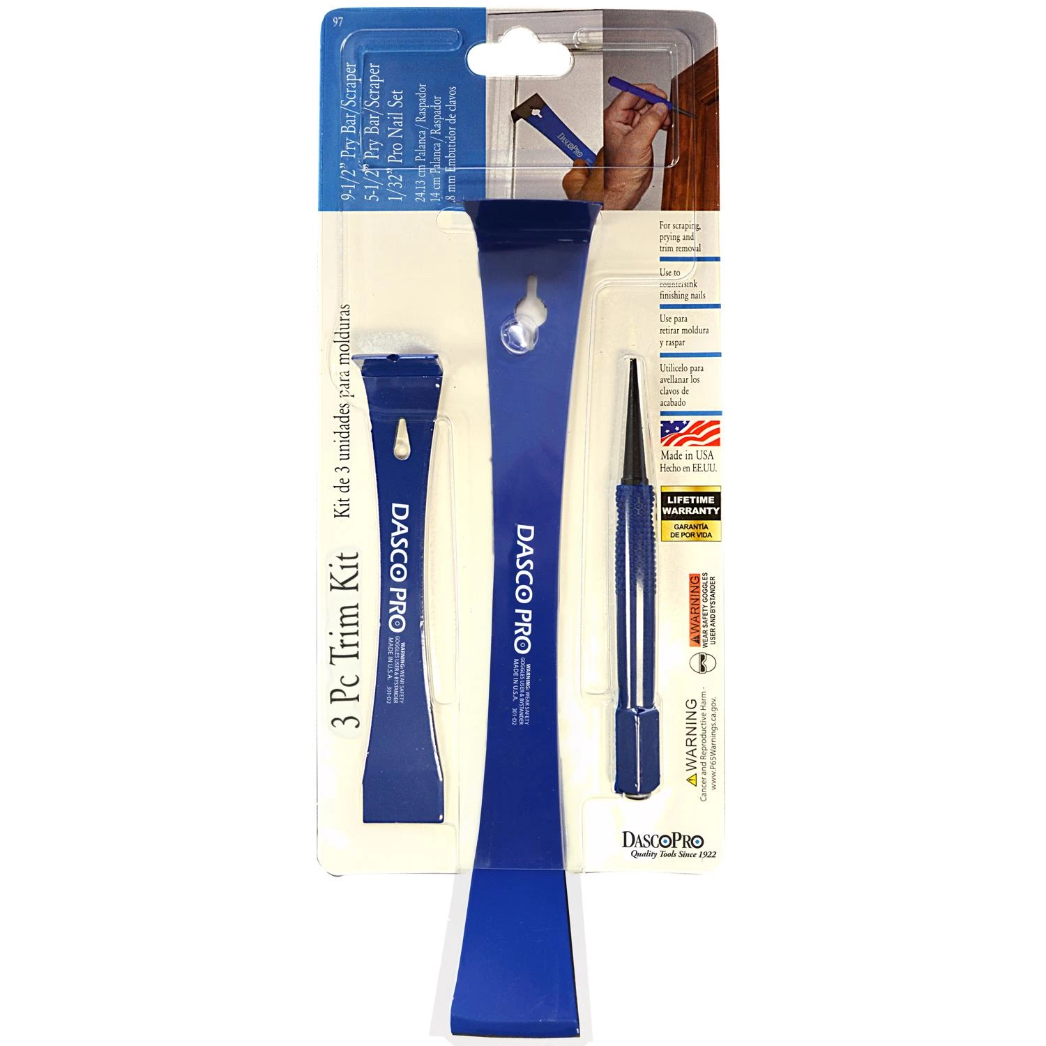 Multi-purpose Trim Kit 3 Piece Set - High Carbon Steel Tools