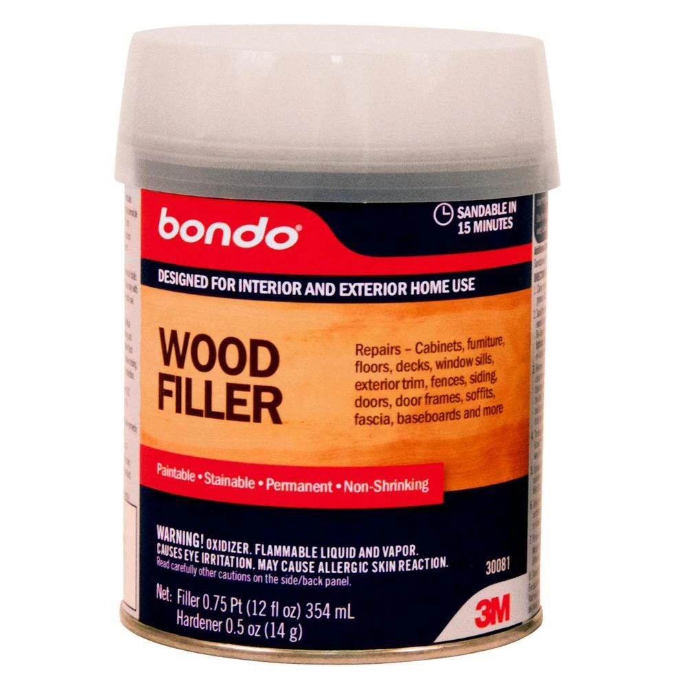 Bondo 12 Fl. Oz. Wood Filler With Hardener - Model 30081