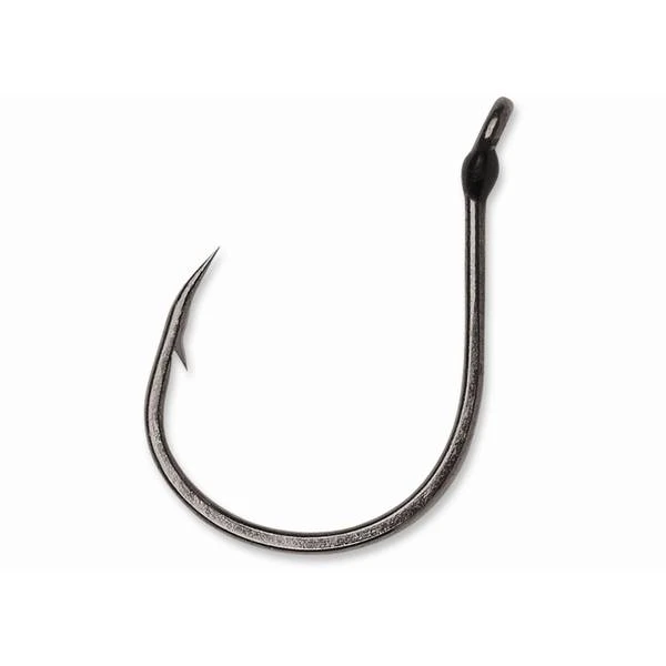 Wacky Hook Size 1/0 Extra Wide Gap Down Eye Black Nickel Finish