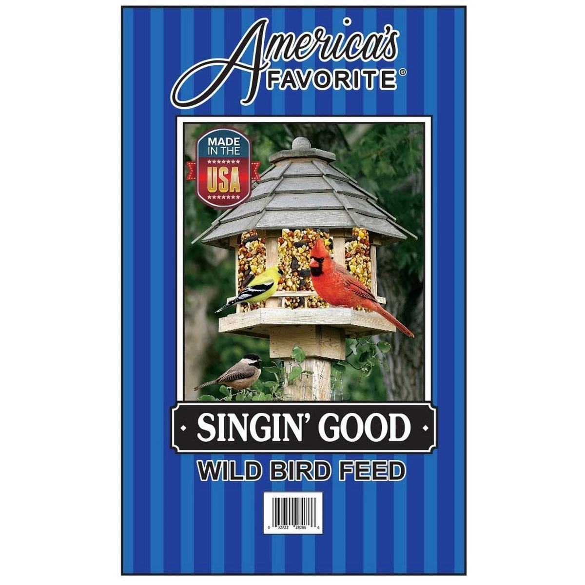 40 Lb Singin' Good Wild Bird Food - Blue Stripe Bag For Backyard Birds