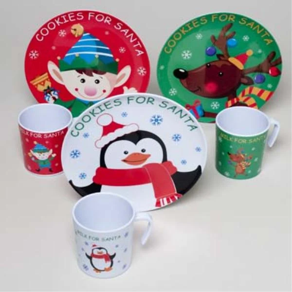 "Cookies For Santa" Melamine Plates and Mugs