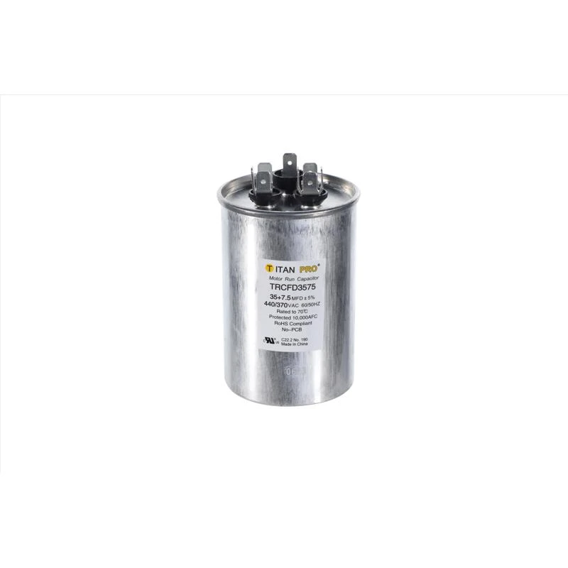 35+7.5 Mfd 440 Volt Round Run Capacitor - Model Trcfd3575