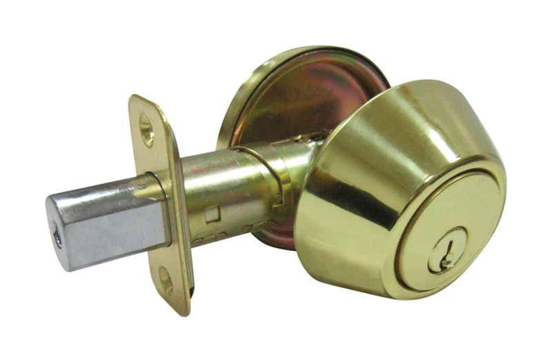 Faultless Polished Brass Single Cylinder Deadbolt ANSI Grade 3 1-3/4 in in. Faultless Polished Brass Single Cylinder Deadbolt ANSI Grade 3 1-3/4 in in.