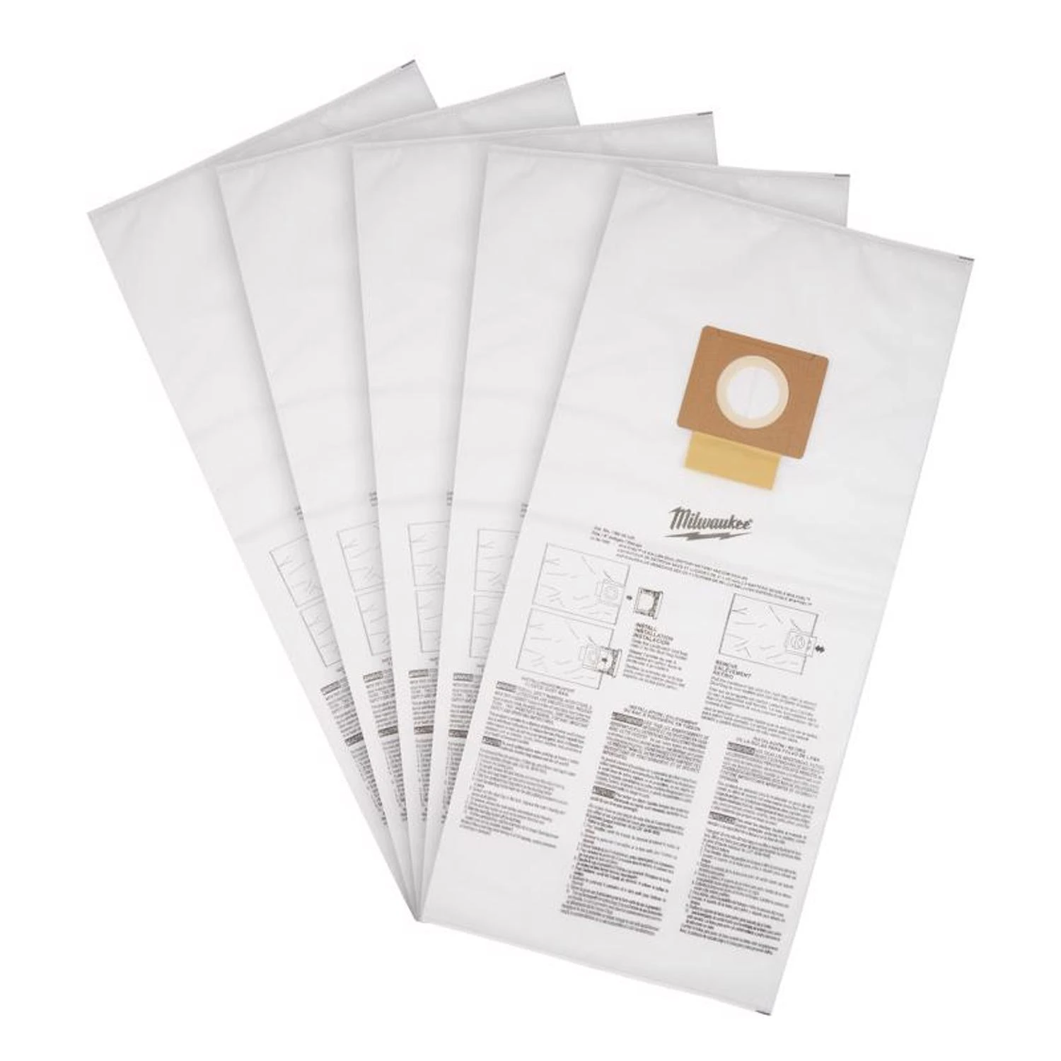 12 Gallon Wet/dry Shop Vac Dust Collector Bags 5 Pack Fleece