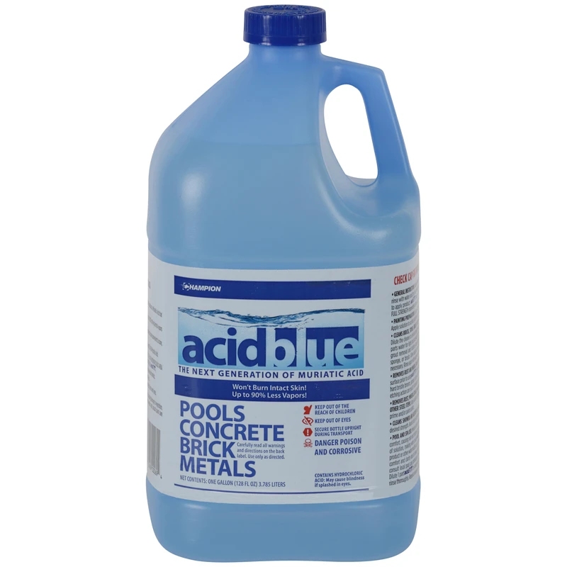 Acidblue No Scent Muriatic Acid 1 Gallon Liquid For Swimming Pools