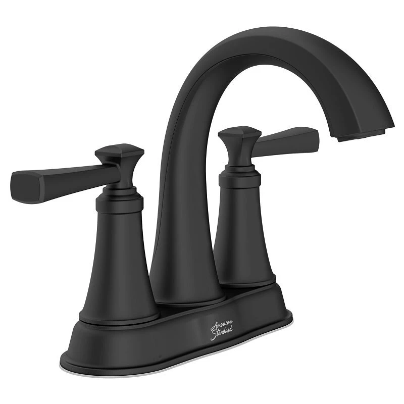 Glenmere Matte Black Two-handle Bathroom Sink Faucet 4 In. With Arched Spout