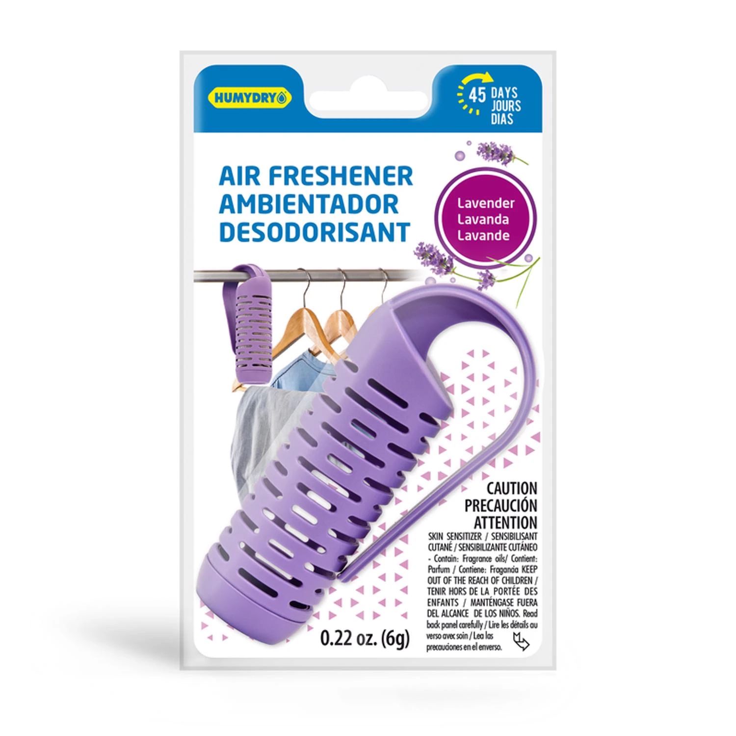Lavender Scent Air Freshener 0.22 Oz Solid Closet Clip