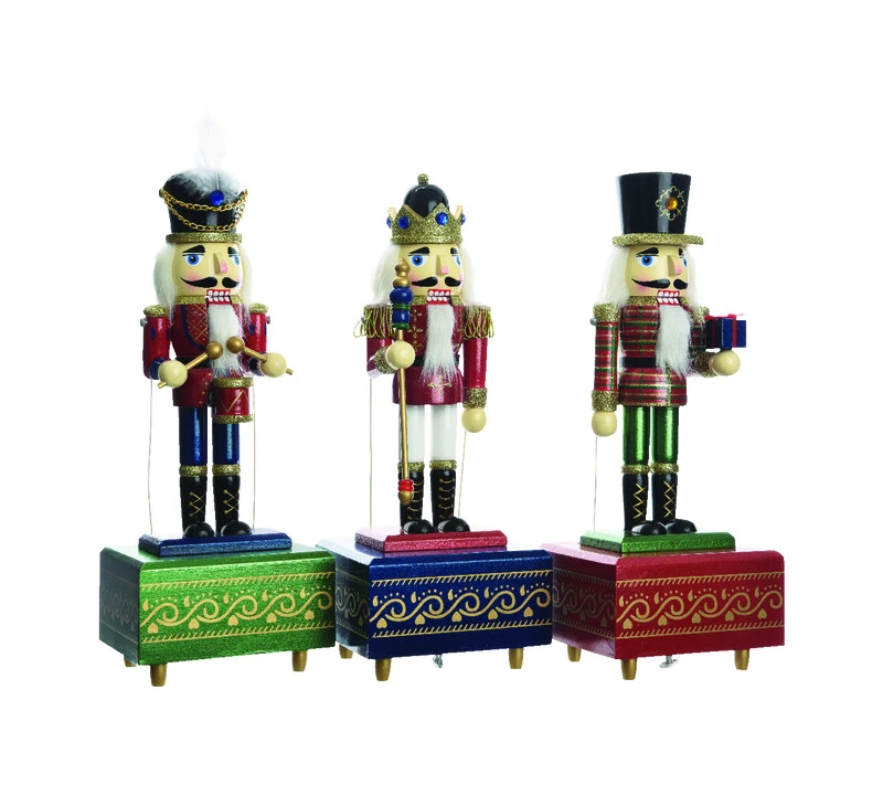 Assorted Firwood Nutcracker Music Box 12 In. Indoor Christmas Decor