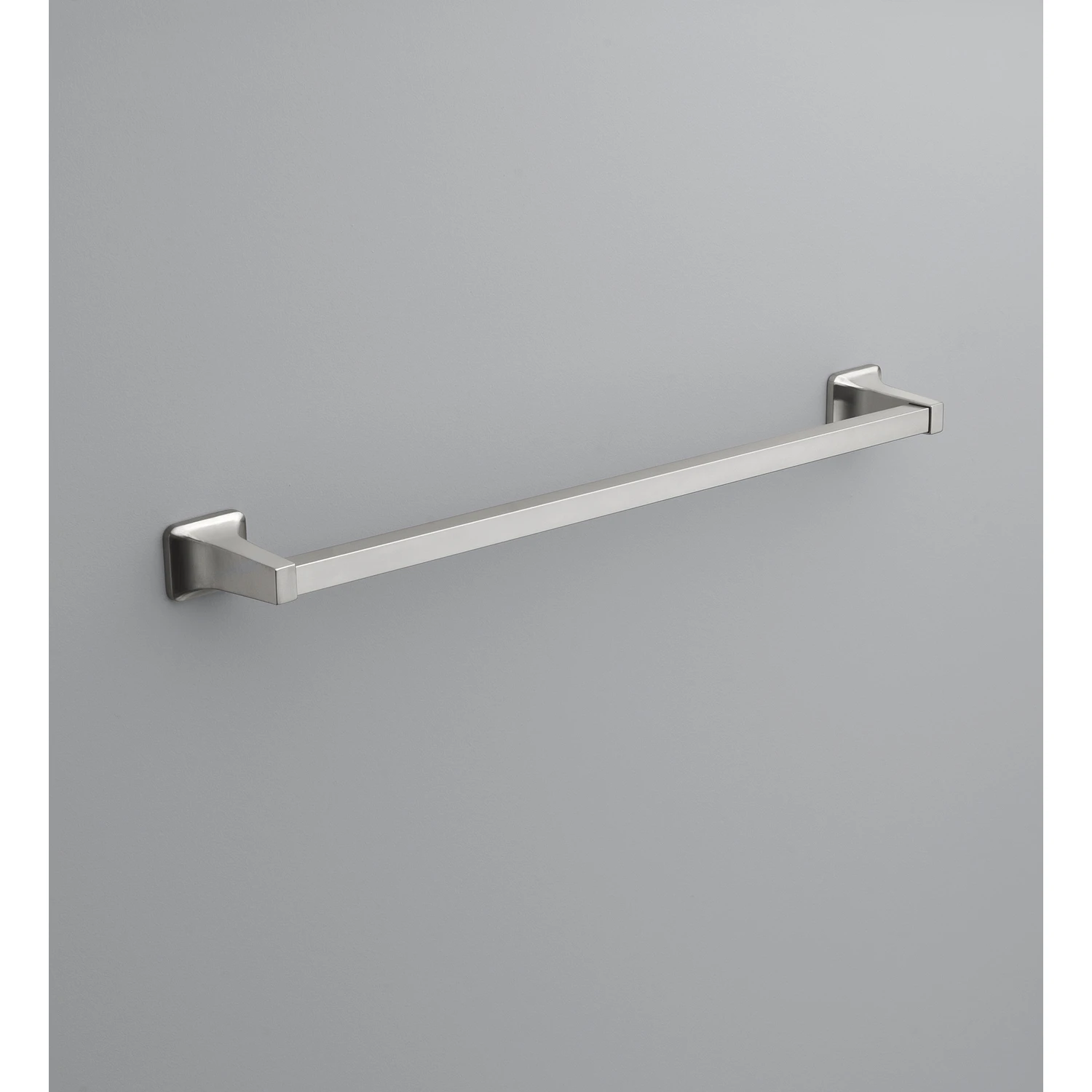 Brushed Nickel Towel Bar 24 In. L Die Cast Zinc With Concealed Screw Mounting