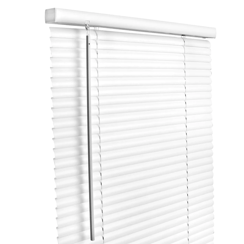 Vinyl 1 In. Cordless Blinds 34 In. W X 64 In. H Alabaster
