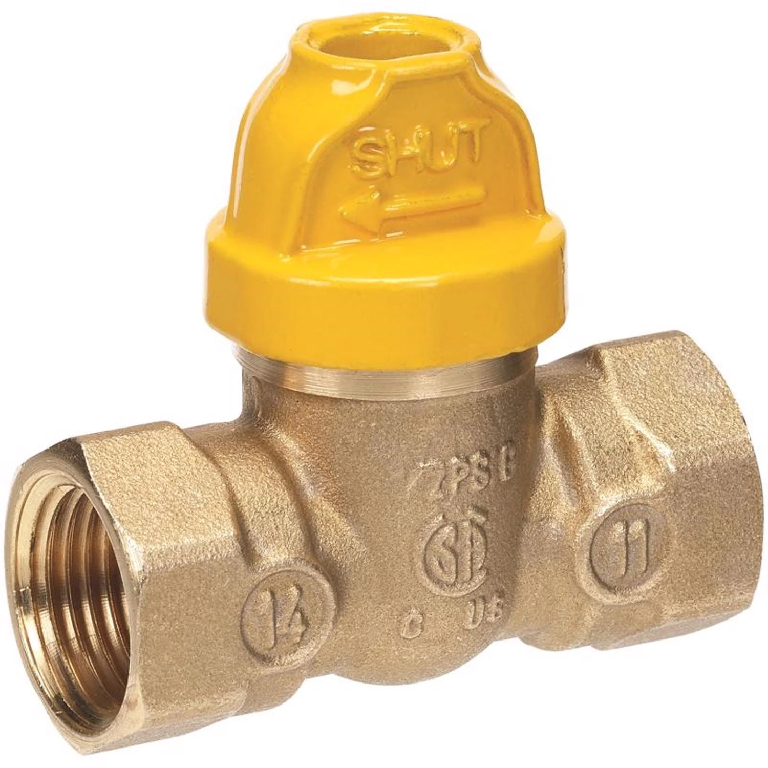 1/2 In. Brass Fip Gas Ball Valve With Safety Lock Handle