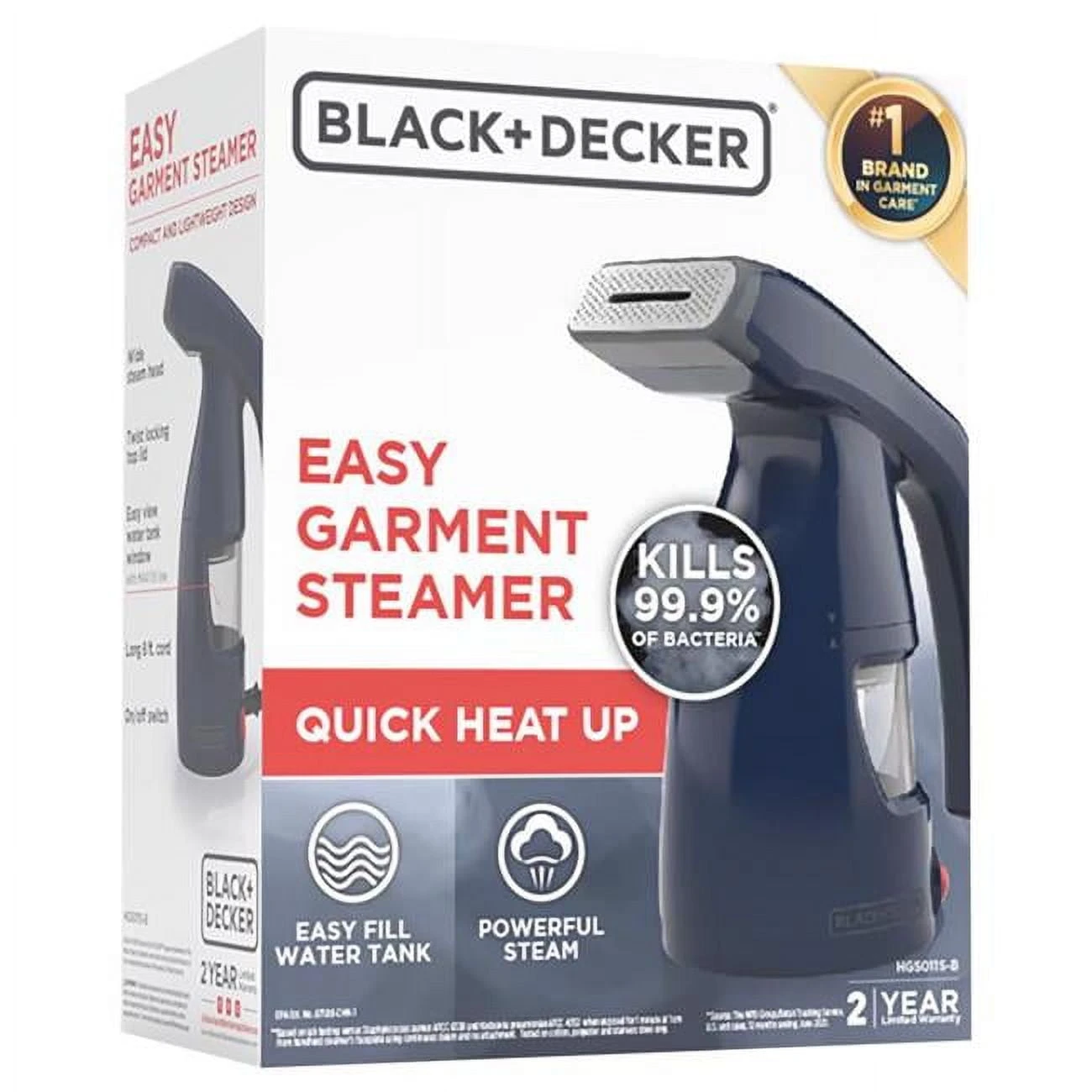 Hgs011s Navy Garment Steamer With 8 Ft Cord And 900 Watts Power