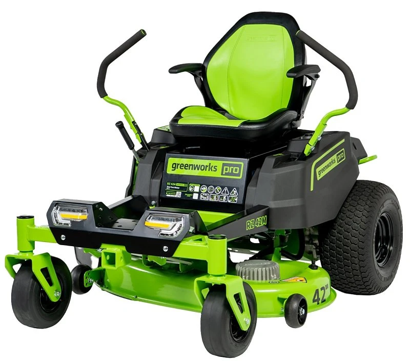80v 42 Electric Zero-turn Riding Lawn Mower With 6 Batteries & 3 Chargers