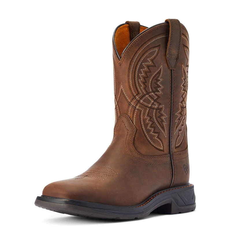 Kids' Workhog Xt Coil Western Boot, Dirt Roads Color, Size 1 Medium