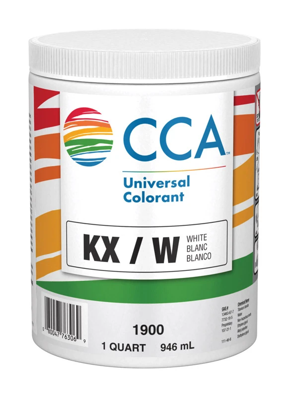 Cca Kx White Paint Colorant 1 Quart - Universal For Manual Dispensers