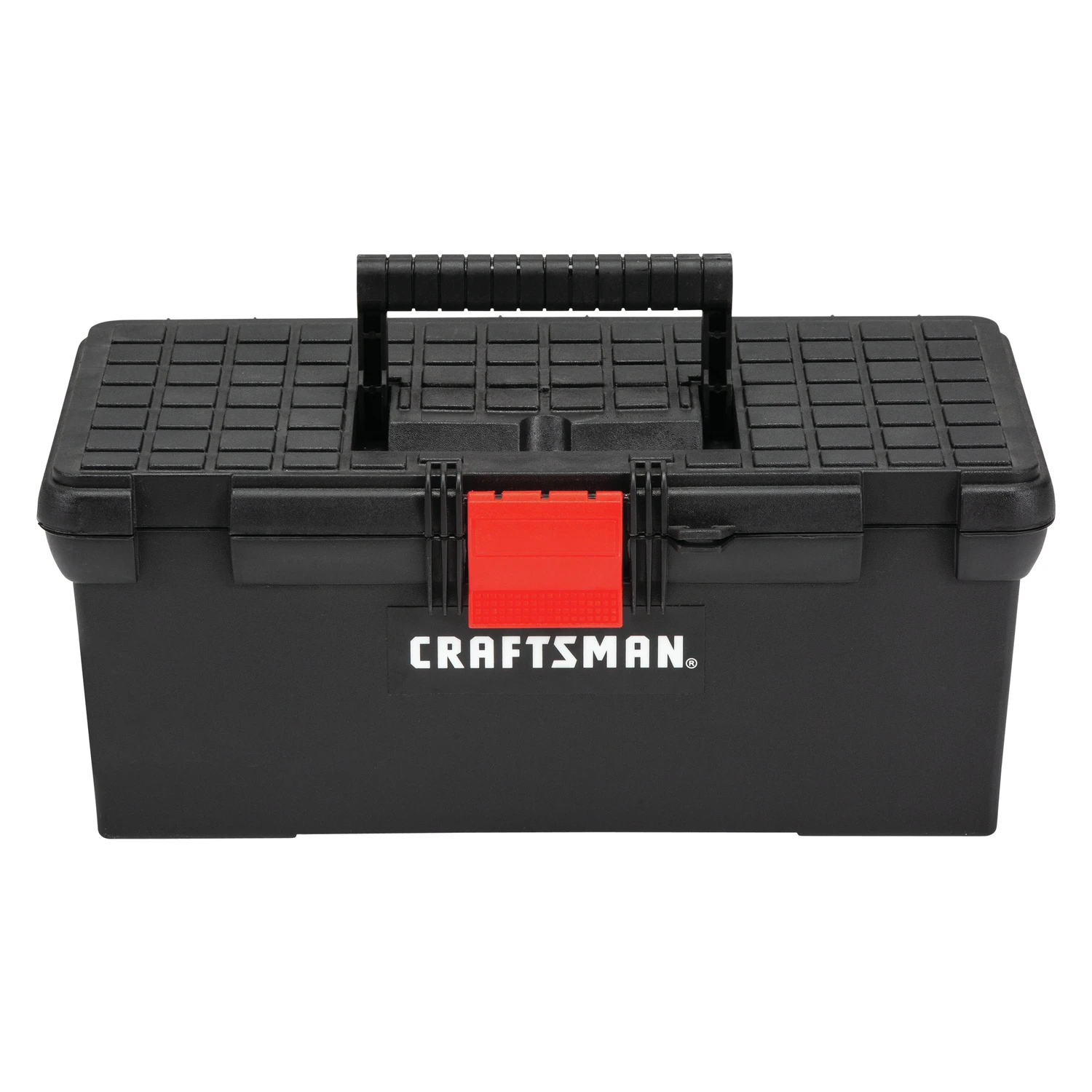 16 In. Classic Plastic Tool Box With Portable Tray And Pad Lock Eye