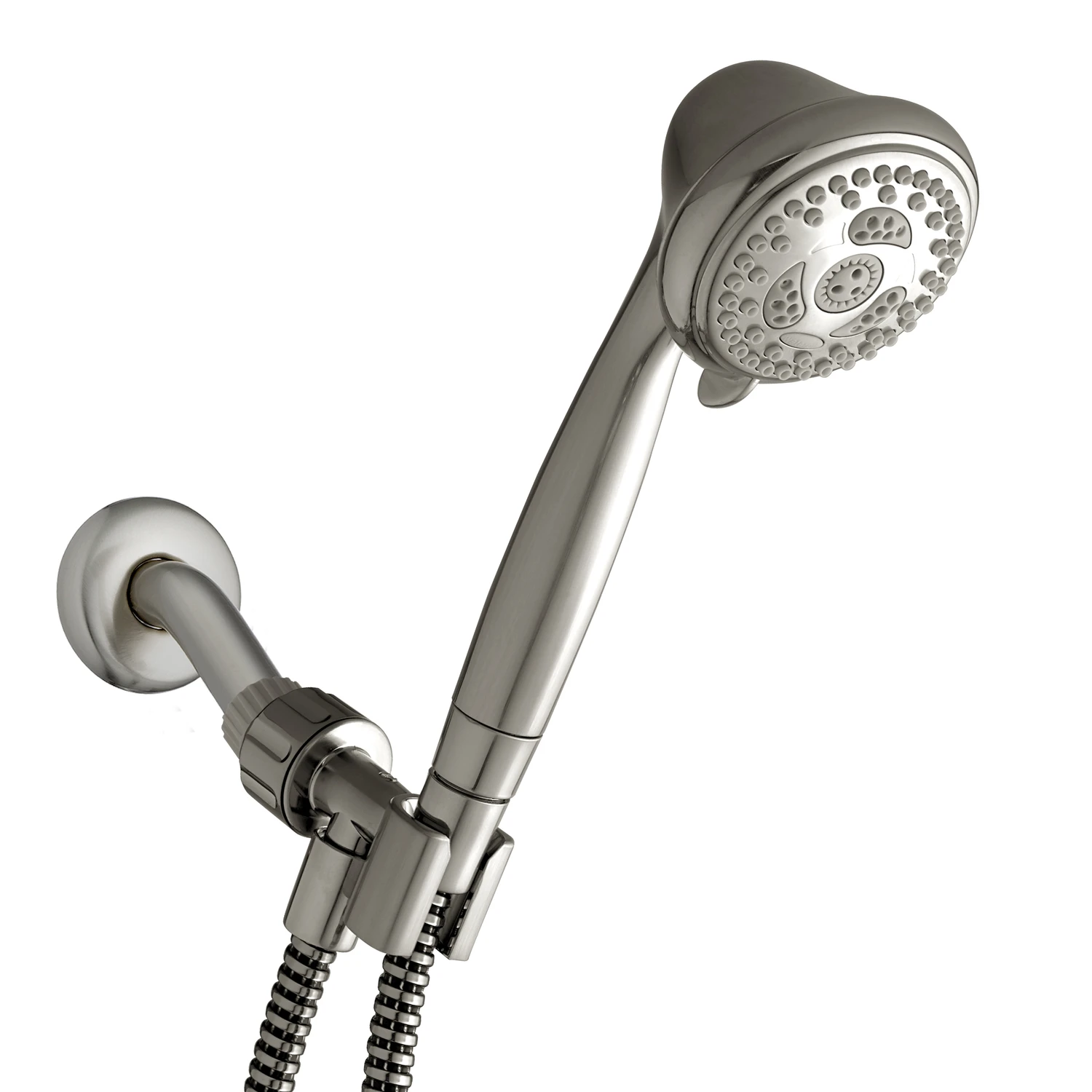 Powerspray Plus Brushed Nickel Plastic 6-setting Showerhead 1.8 Gpm