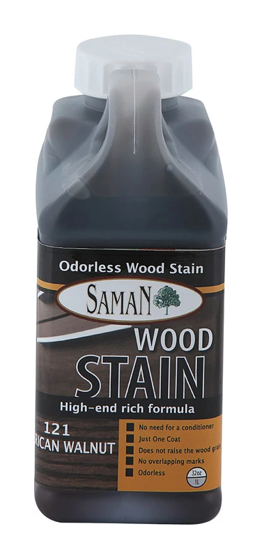 Semi-transparent American Walnut Water-based Wood Stain 32 Ounce Container
