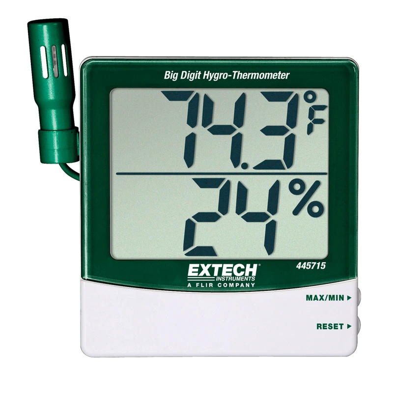Extech Digital Temperature And Humidity Meter With Remote Probe And Calibration