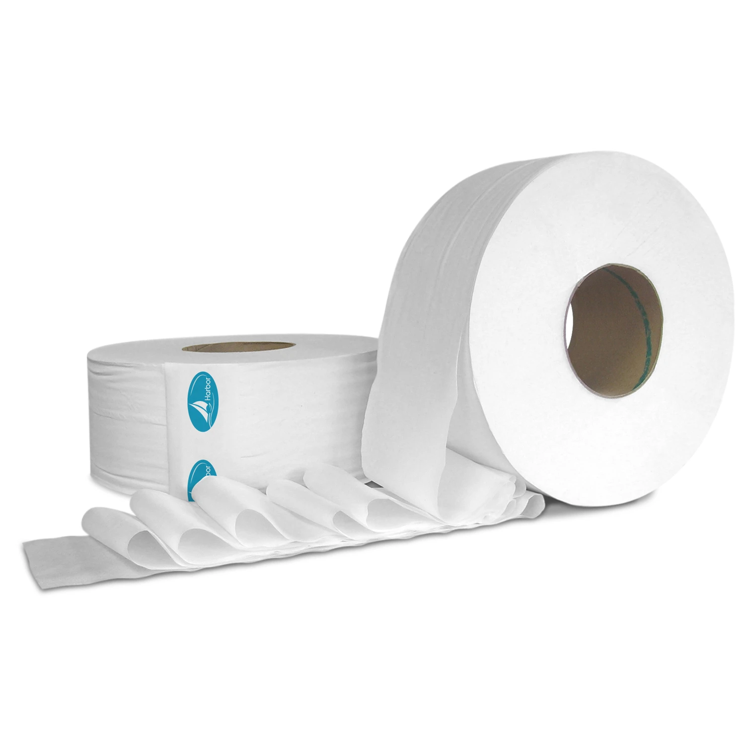 Jumbo Toilet Paper 12 Rolls 2000 Sheets 1000 Feet 2-ply