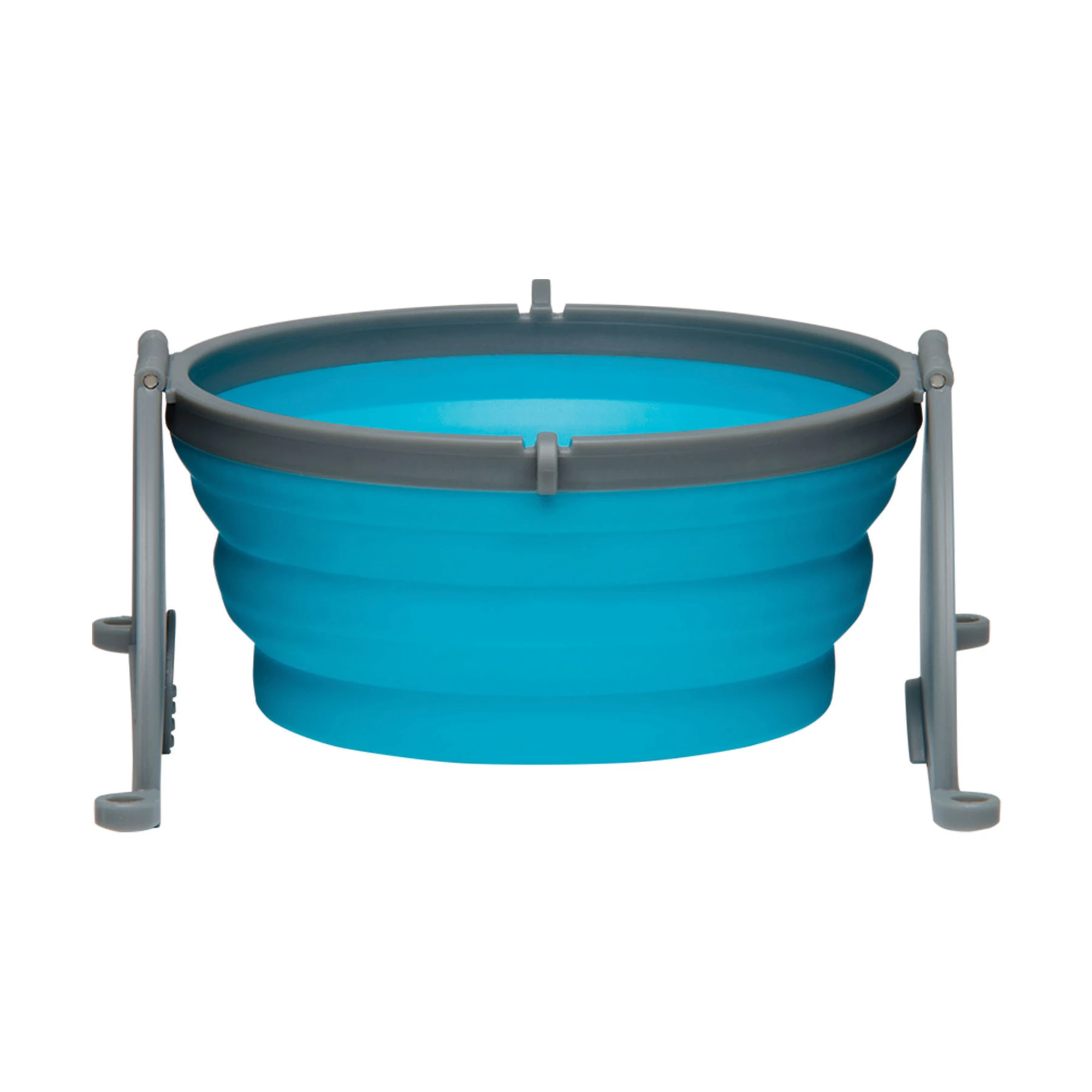 Dolce Luminoso Silver Small Pet Bowl - Collapsible Design For Easy Storage