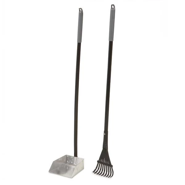 Clean Response Aluminum Rake And Pan Set, Small For Easy Pet Waste Cleanup
