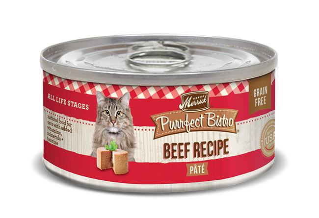 Purrfect Bistro Grain Free Beef Pate Canned Cat Food, 5.5 Oz., Case Of 24